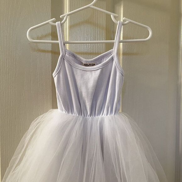 Dudu Cream White Tulle Tank Dress Ballerina Girls Size 18-24 Months NWT - Picture 2 of 9